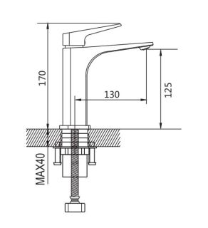 Смеситель для раковины Shevanik S4201 хром